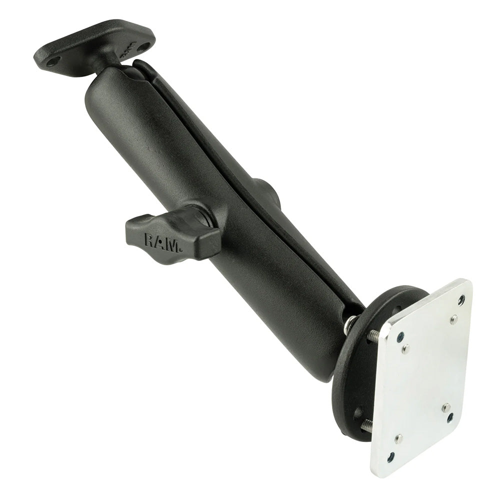 RAM Mount Double Ball DrillDown Mount wDiamond Plate  Backer Plate RAMB138UCINT3