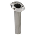 CE Smith 70 Series Standard Flush Mount Rod Holder  15 Degree  Stainless Steel  Cast Bottom  Black Liner 536710C