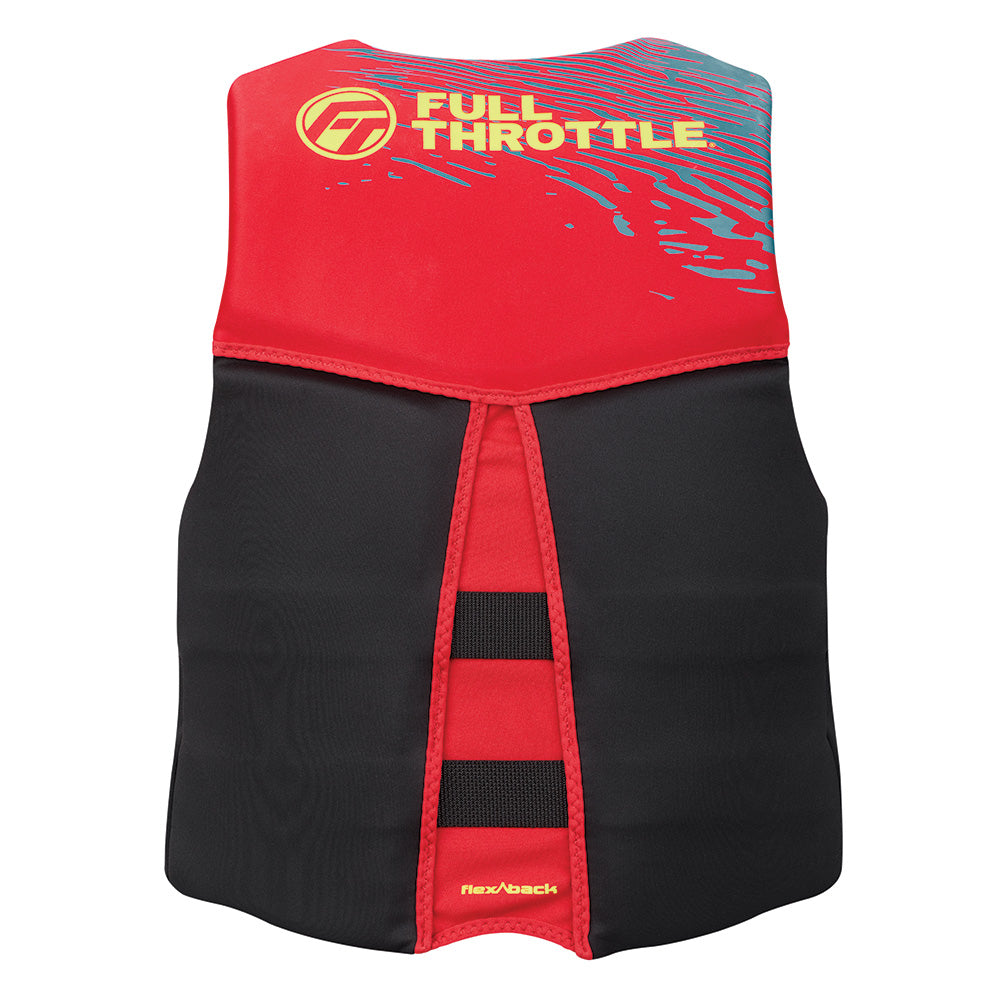 Full Throttle Mens RapidDry FlexBack Life Jacket  S  RedBlack 14250010002026
