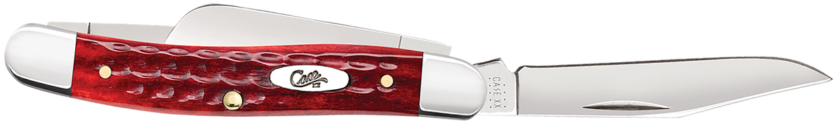 CASE 00786 POCKET WORN OLD RED BONE CORN COB JIG STOCKMAN