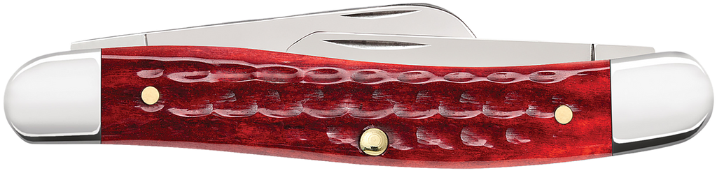 CASE 00786 POCKET WORN OLD RED BONE CORN COB JIG STOCKMAN