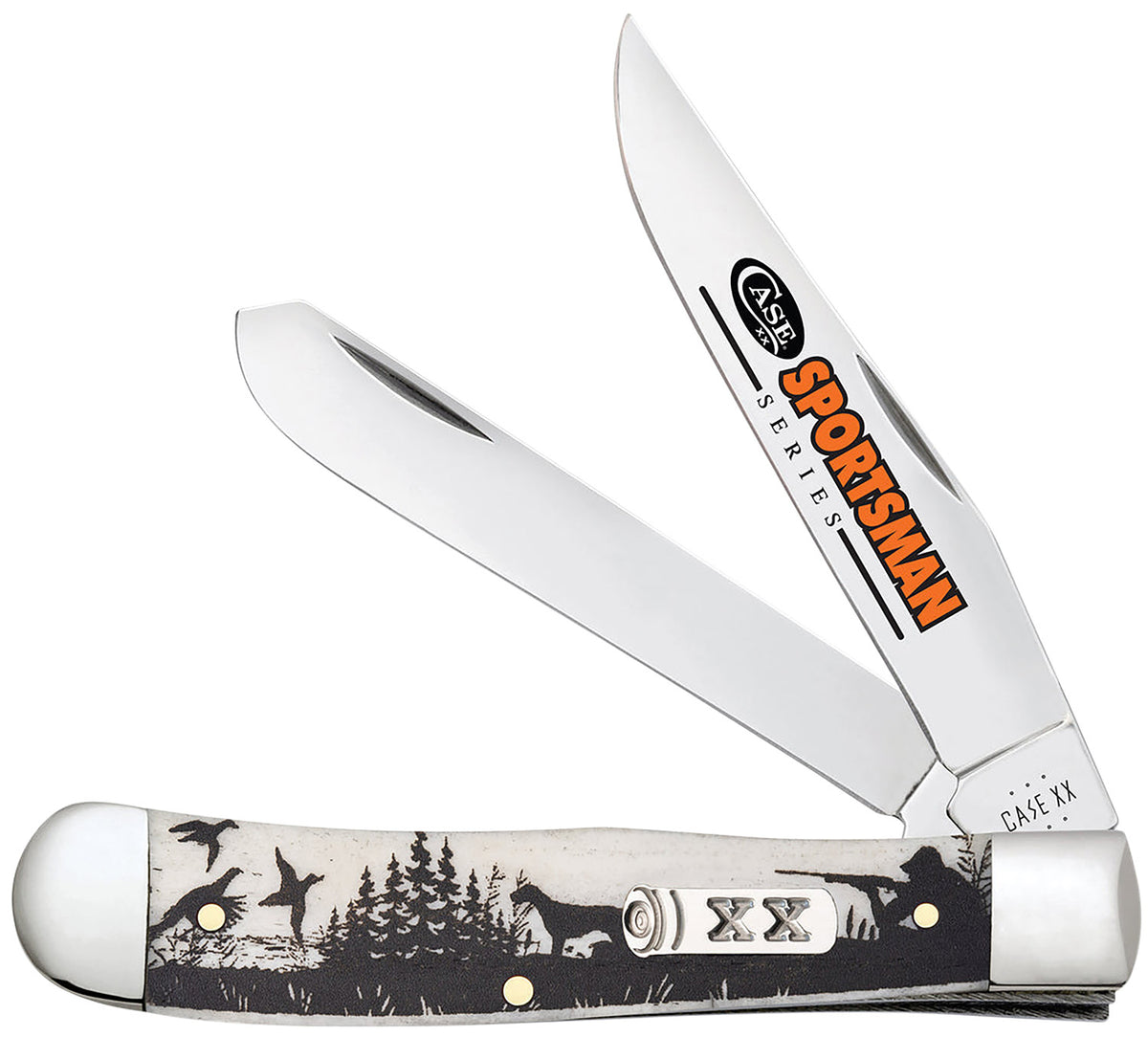 CASE 81224 SPORTSMAN SERIES NATURAL BONE BIRD DOG TRAPPER