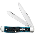 Case 51850 Pocket Worn Peach Seed Jig Mediterranean Blue Bone Trapper