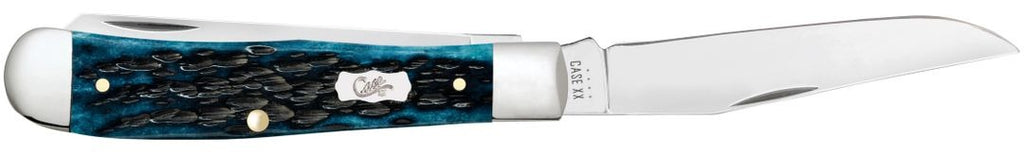 Case 51850 Pocket Worn Peach Seed Jig Mediterranean Blue Bone Trapper