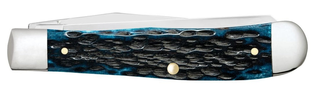 Case 51850 Pocket Worn Peach Seed Jig Mediterranean Blue Bone Trapper