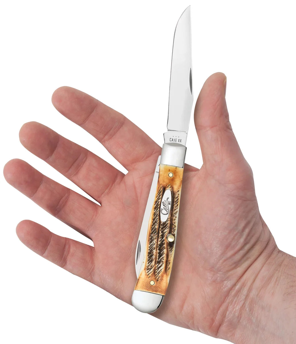 Case 6.5 BoneStag - Trapper-Clip and Wharncliffe blades