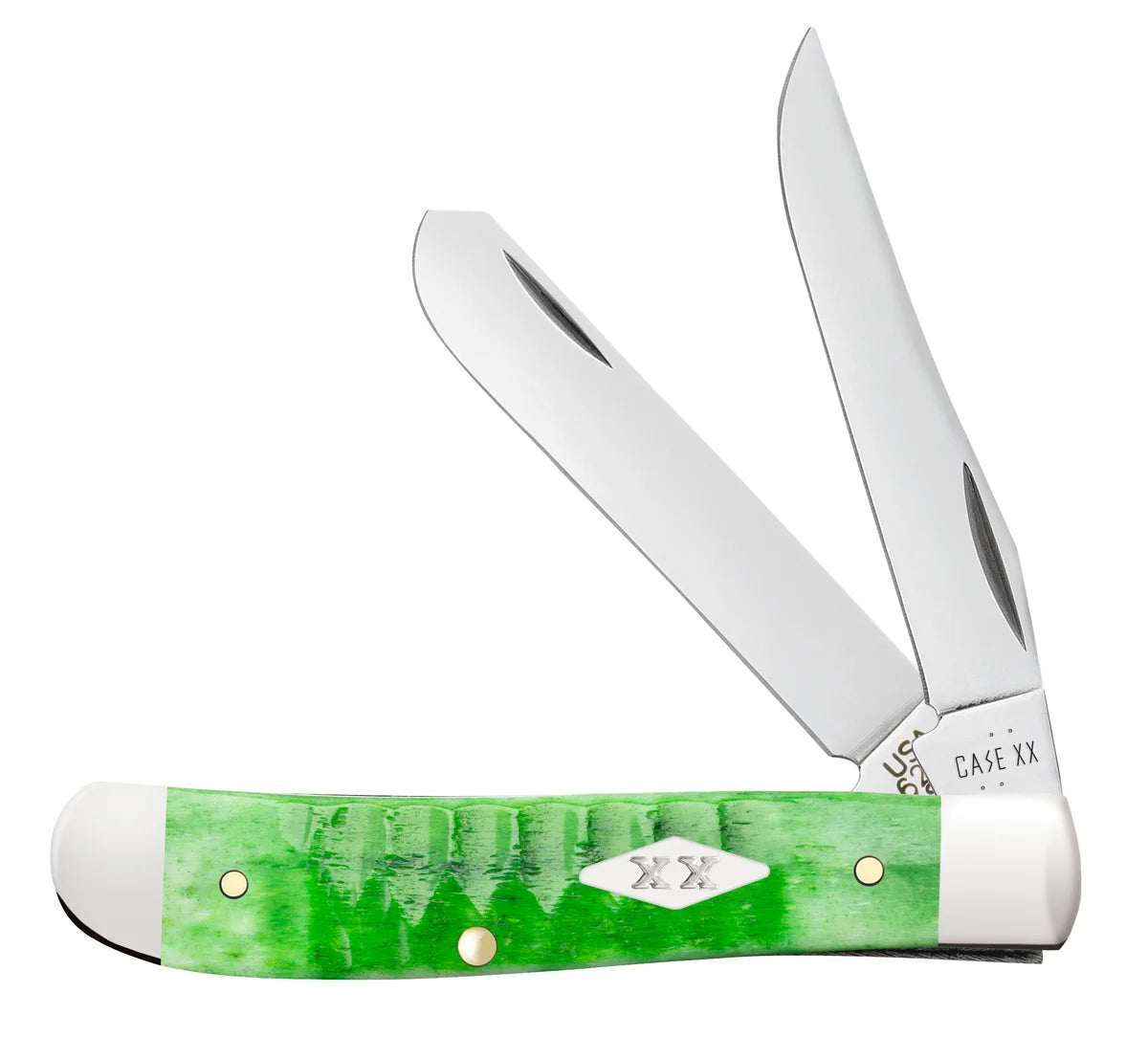 Case Gator Jigged Bright Green Bone Mini Trapper