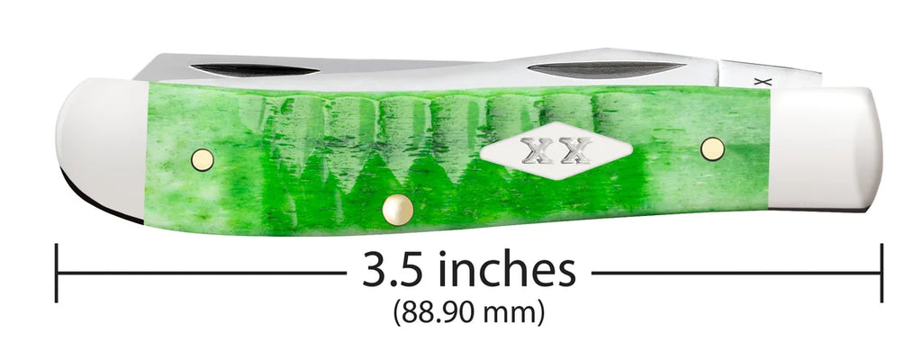Case Gator Jigged Bright Green Bone Mini Trapper