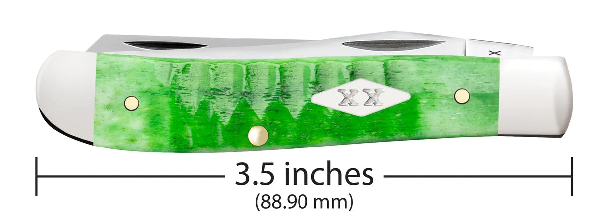 Case Gator Jigged Bright Green Bone Mini Trapper