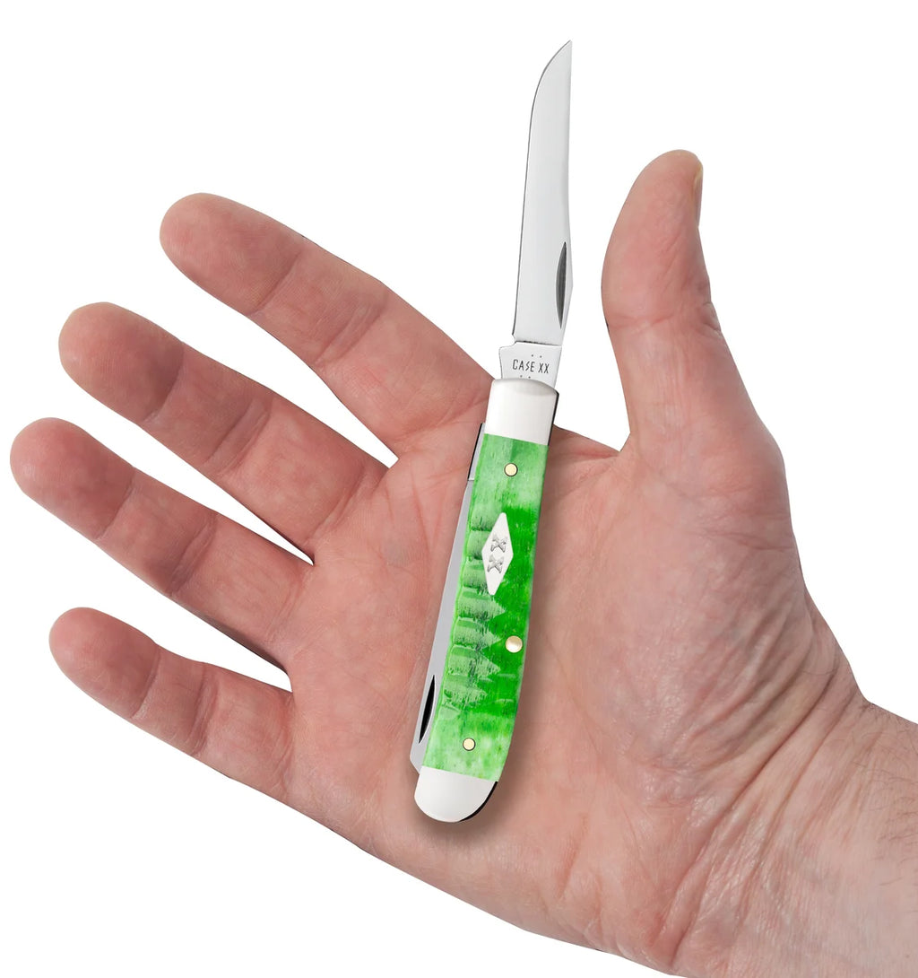 Case Gator Jigged Bright Green Bone Mini Trapper