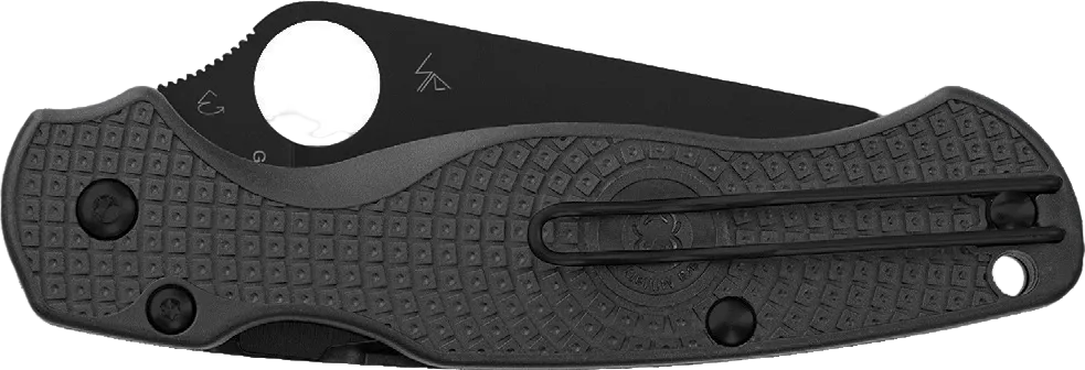 Spyderco C81PBBK2 Para Military 2-3.47" Lightweight-Black Textured FRN Handle