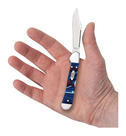 Case 11211 Patriotic CopperLock Mini Smooth Red, White & Blue Kirinite Handle