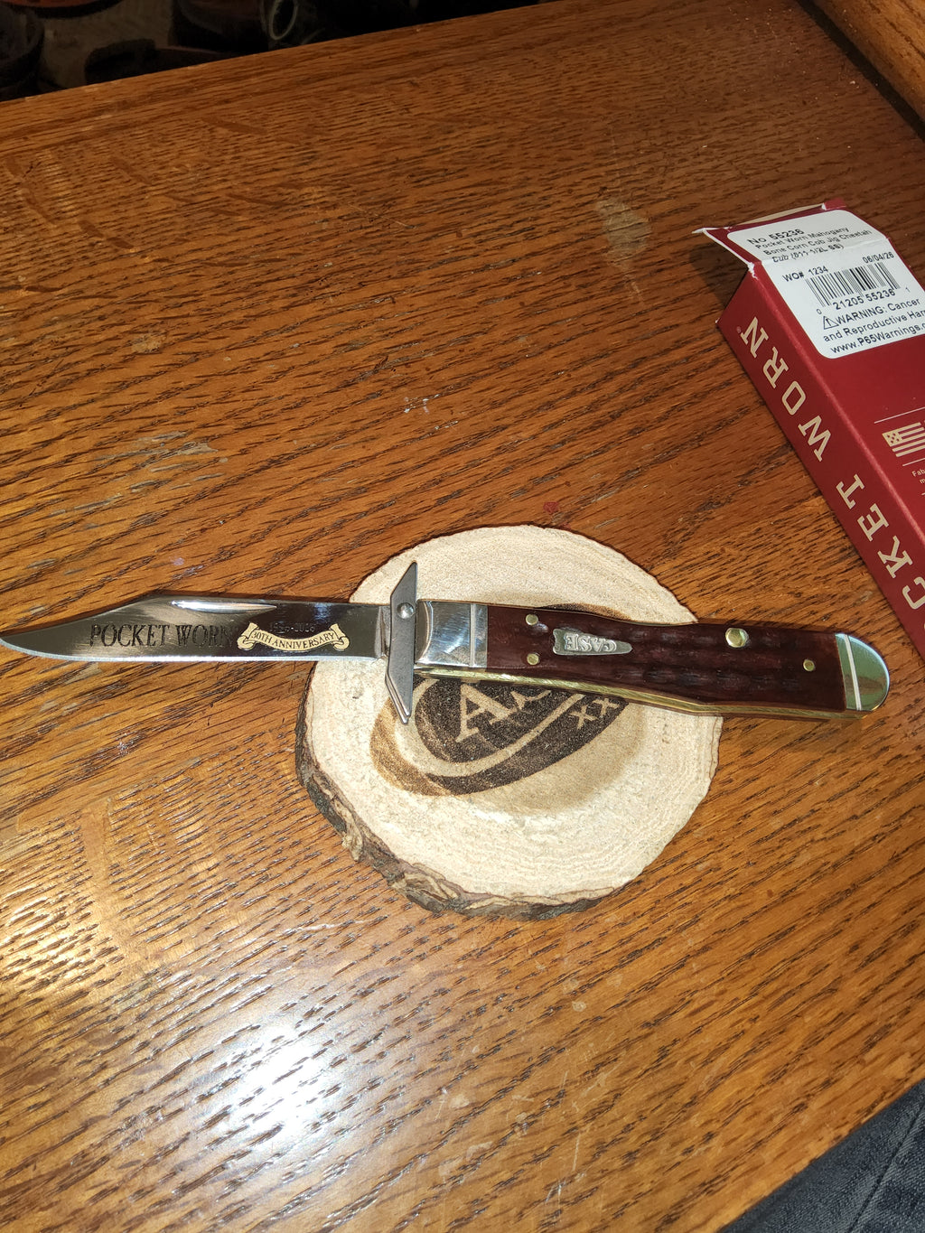 Case Cheetah Cub 55236 Pocket Worn Mahogany Bone Corn Cob Jig
