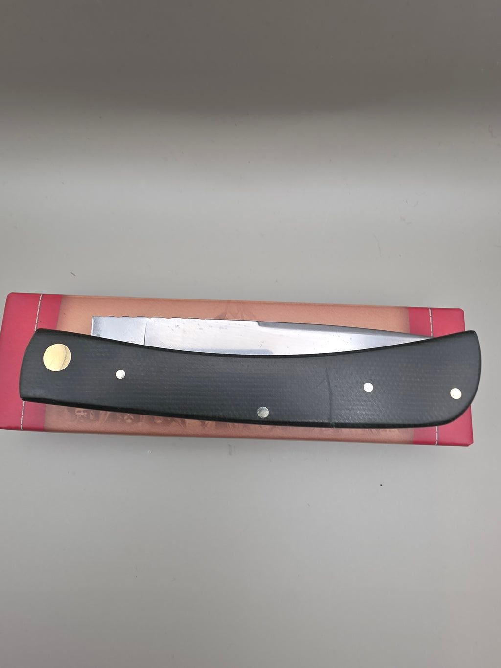 Custom Rough Rider RR2779 Work Knife – OD Green Dyed Burlap Micarta