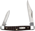 CASE 00083 BROWN SYNTHETIC SMALL PEN Brown Jigged Synthetic Handle