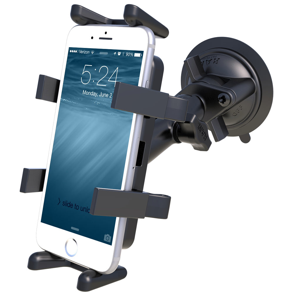 RAM Mount Universal Finger Grip Holder Suction Cup Mount RAMB166UN4U