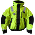 First Watch AB1100 Flotation Bomber Jacket  HiVis YellowBlack  Medium AB1100HVM