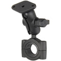 RAM Mount RAM Torque 1 18  1 12 Diameter HandlebarRail Base with B Size 1 Ball Short Arm and Diamond Plate