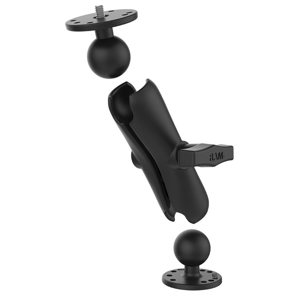 RAM Mount RAM Double Ball Mount w1420 Male Thread  Medium Arm RAM101AU
