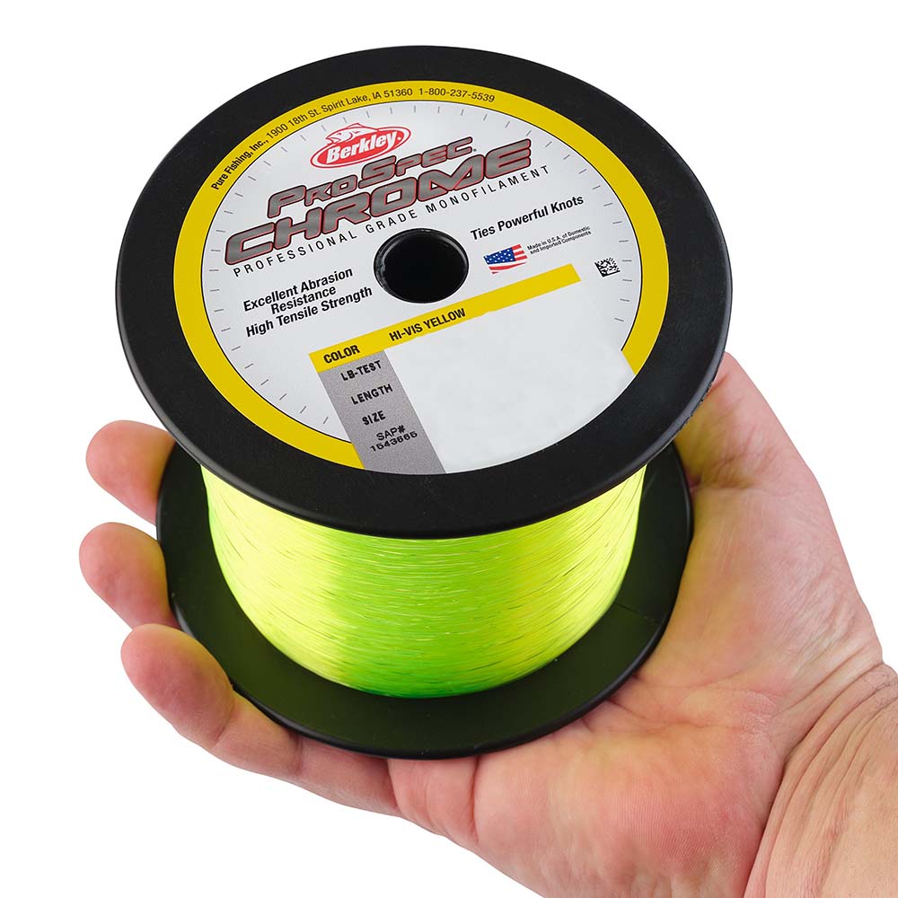 Berkley ProSpec Chrome HiVis Yellow Monofilament  60 lb  1000 yds  PSC1B60HVY 1543669