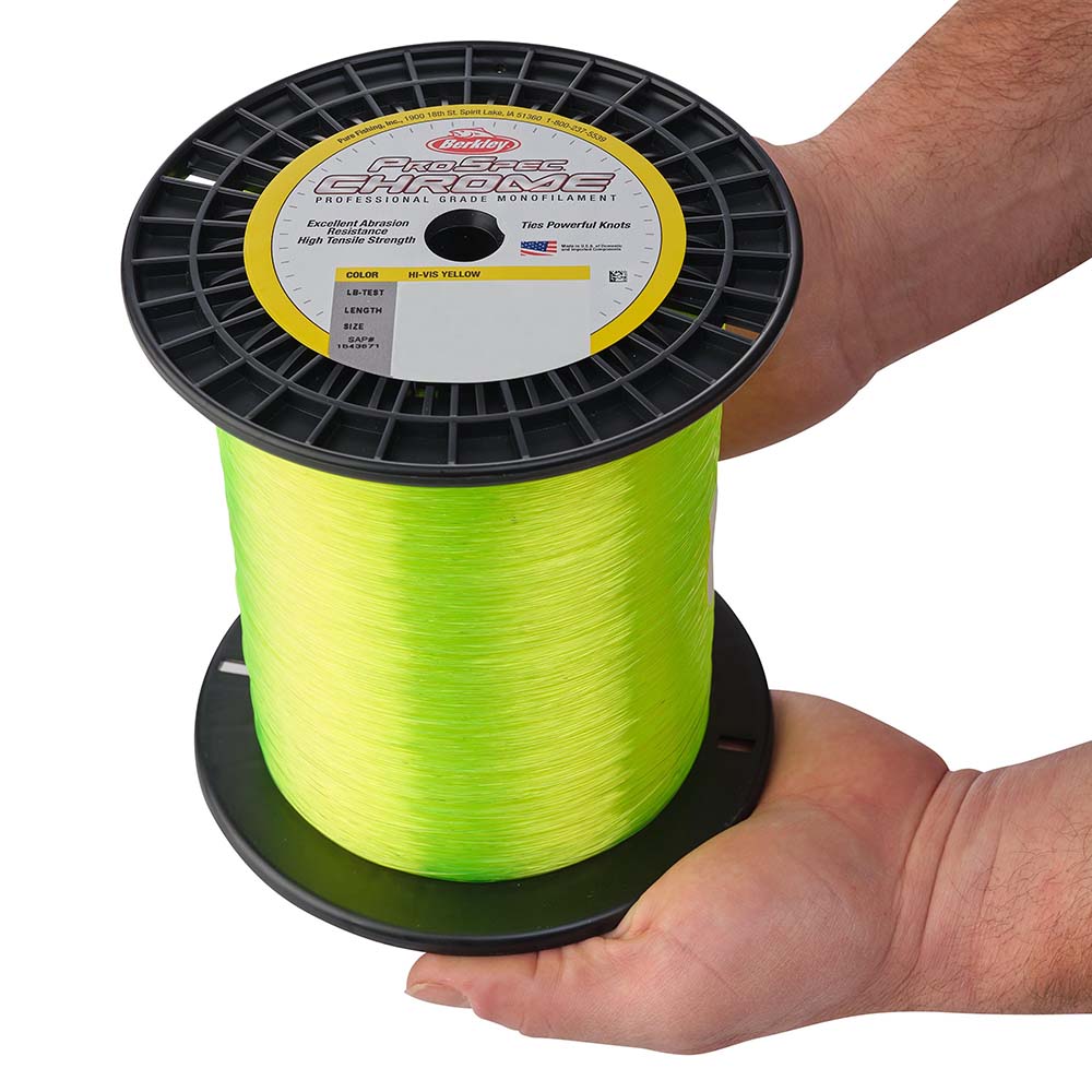 Berkley ProSpec Chrome HiVis Yellow Monofilament  20 lb  3000 yds  PSC3B20HVY 1543670