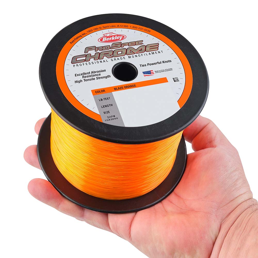 Berkley ProSpec Chrome Blaze Orange Microfilament  12lb  1000 yds  PSC1B1280 1543994