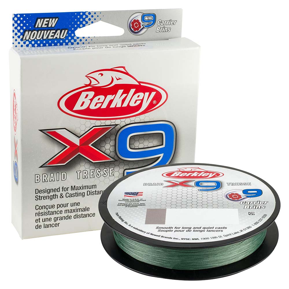 Berkley x9 Braid LowVis Green  20lb  164 yds  X9BFS2022 1486814