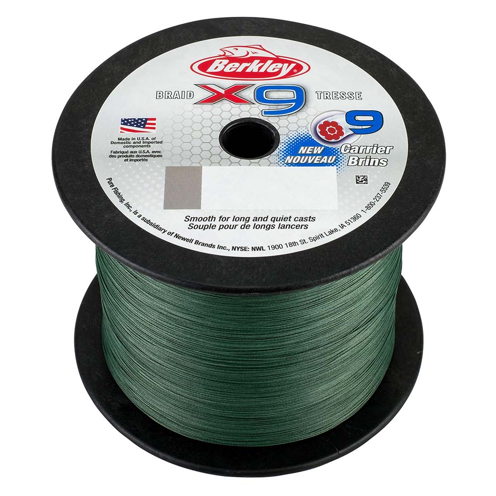 Berkley x9 Braid LowVis Green  80lb  2188 yds  X9BBK8022 1486843