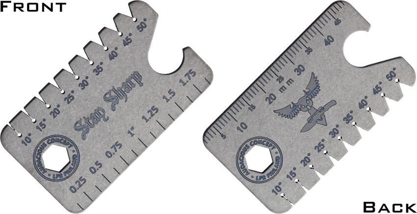 Titanium Blue Dog Tag 3.0 Geometric Angle Finder Card
