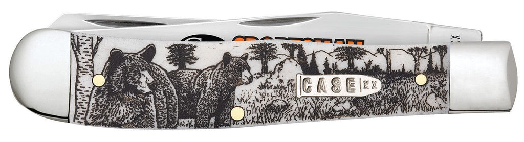 Case Bear Sportsman Trapper - Wildlife Engraved Traditional Folder