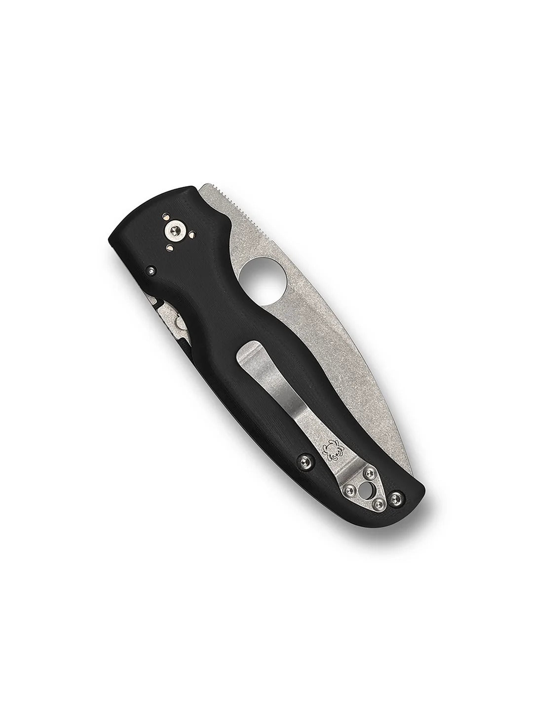Spyderco C229GS Shaman 3.58" Folding Serrated Stonewashed CPM S30V SS/ Black Textured G10 Handle