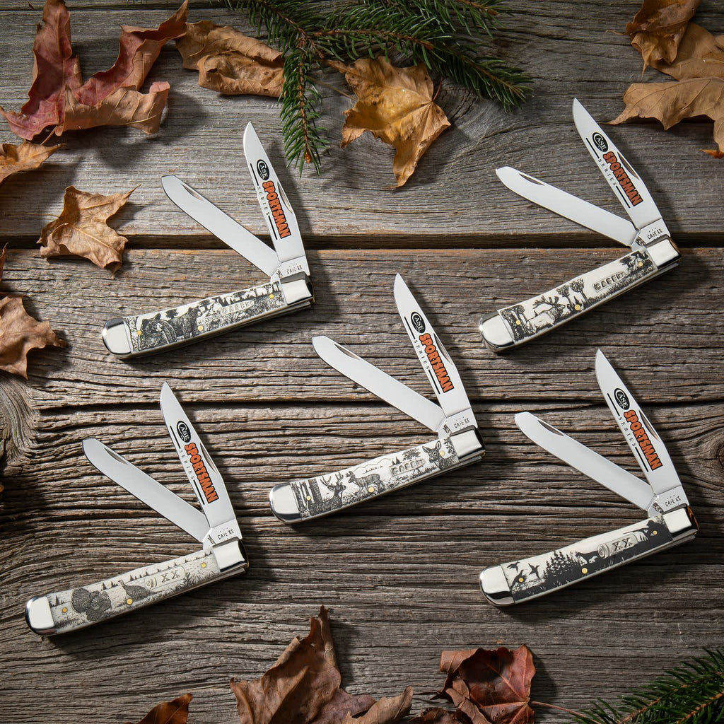 Case Elk Sportsman Trapper - Wildlife Engraved Traditional Folder