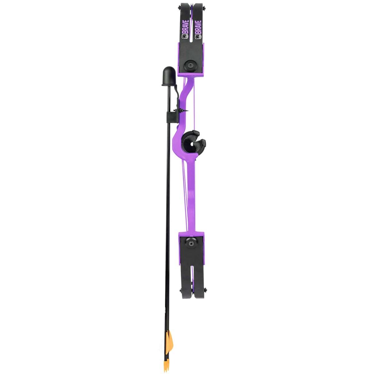 Bear Youth Bow Brave RH Purple