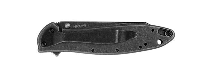 Kershaw Random Leek Reverse Tanto Assisted Opening Knife (3" BlackWash)