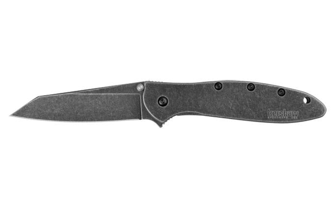 Kershaw Random Leek Reverse Tanto Assisted Opening Knife (3" BlackWash)