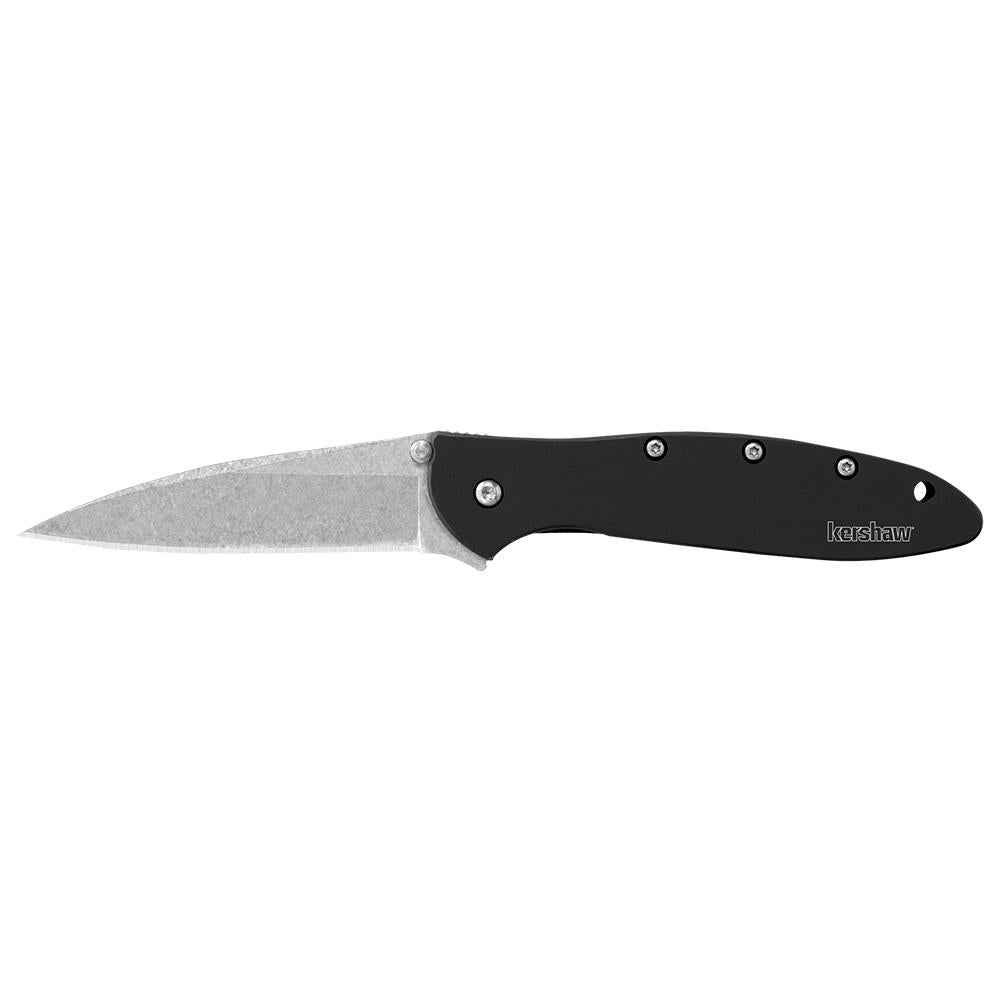 Kershaw Leek Assisted Opening Knife Black (3" Stonewash)