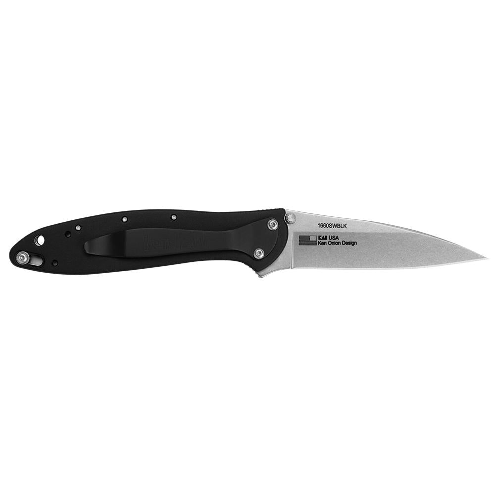 Kershaw Leek Assisted Opening Knife Black (3" Stonewash)