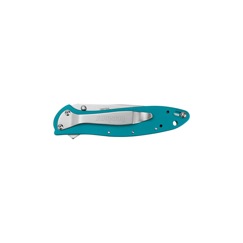 Kershaw Teal Leek Assisted Opening Knife (3" Stonewash)