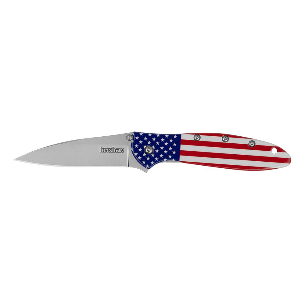 KERSHAW LEEK - ALUM USA FLAG/NIB