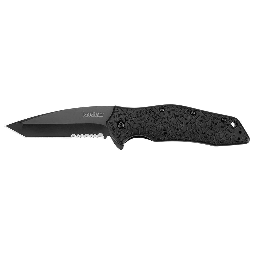 Kershaw Kuro Tanto Assisted Opening Knife (3.125" Black Serr)