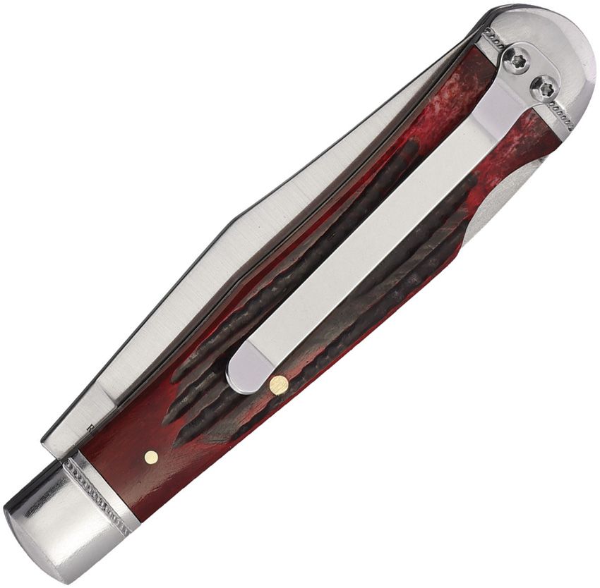 Roper Lockback Trapper Red Bone 1065 Carbon Steel Traditional Folder