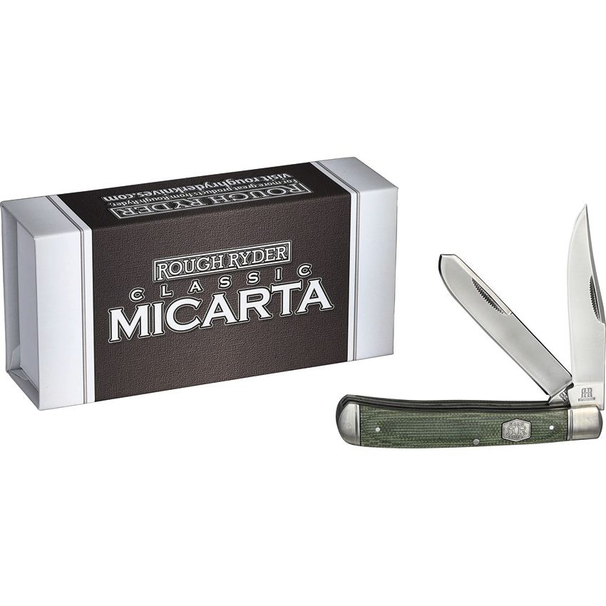 Rough Ryder Trapper Green Micarta