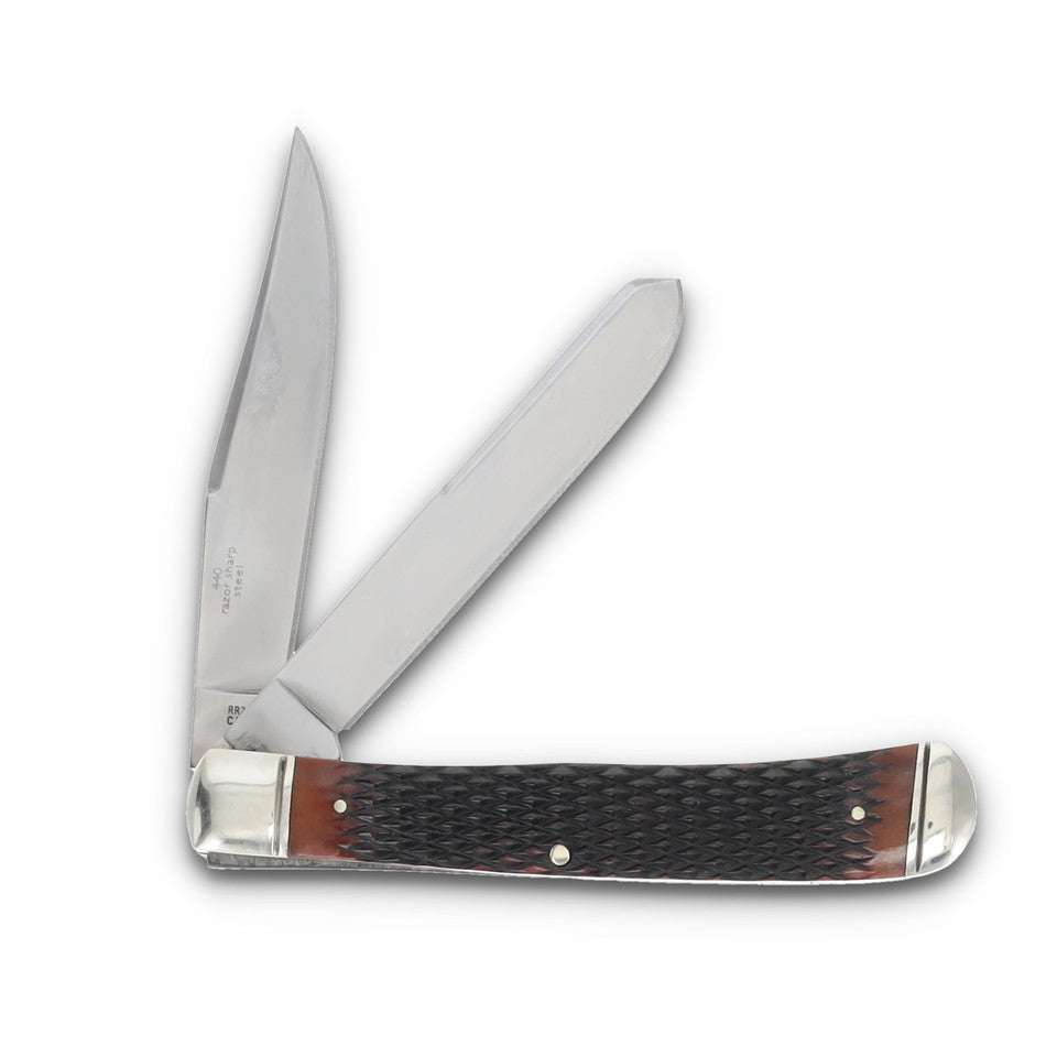 Rough Ryder 30th Anniversary Trapper Brown Bone Premium Traditional Folder