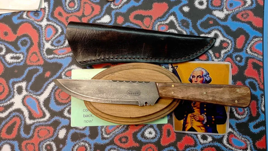 American Colonial English Knife and Sheath