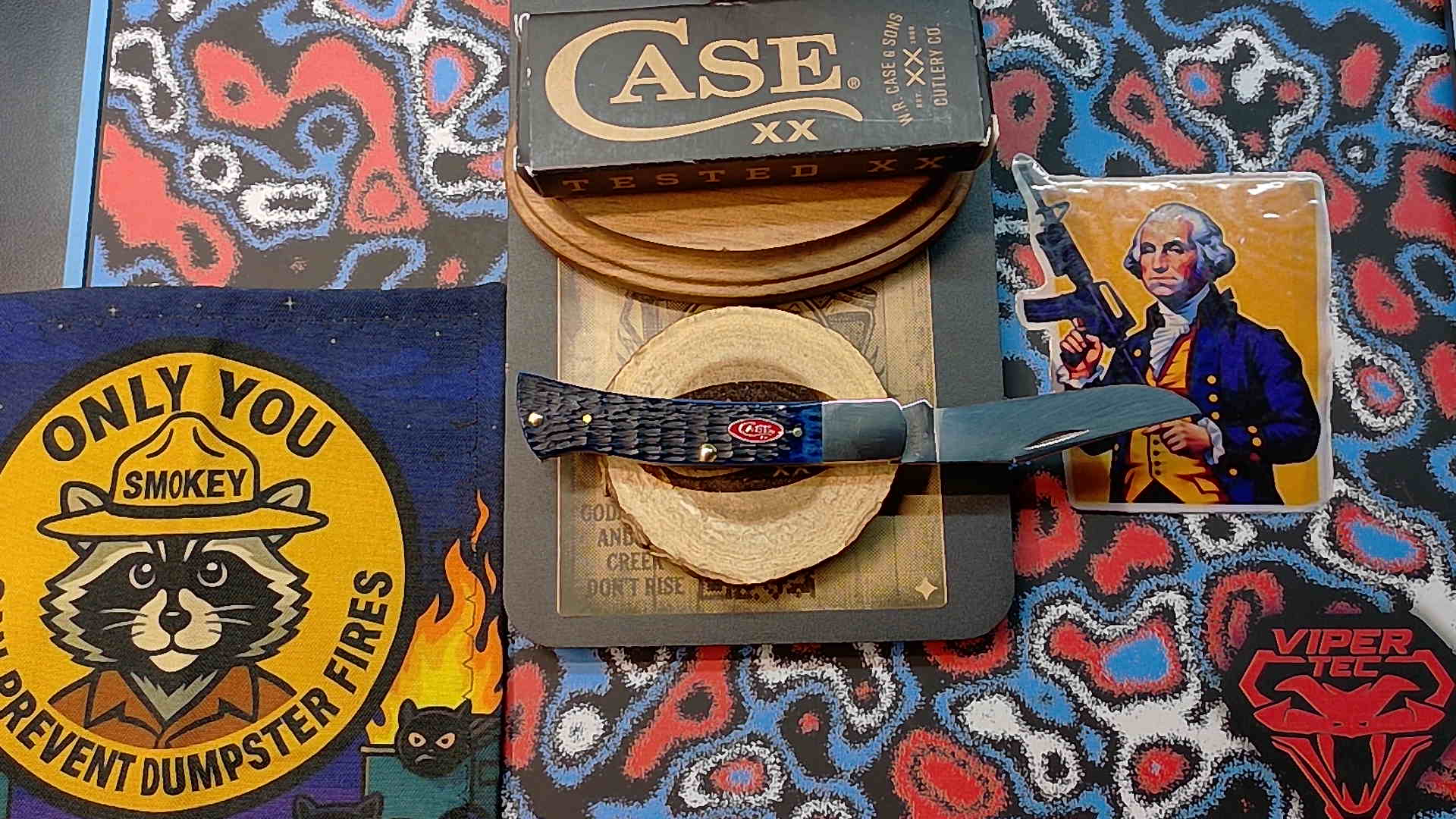 Case XX Navy Blue Bone Axe Handle (06888) - Bill Ruple Design - SOLD OUT - NIB