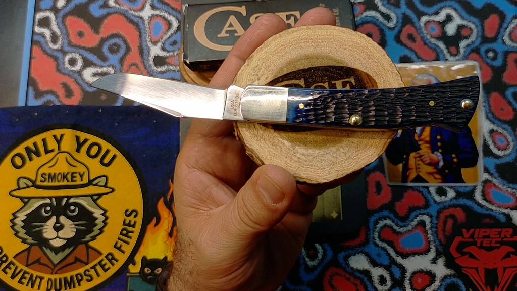 Case XX Navy Blue Bone Axe Handle (06888) - Bill Ruple Design - SOLD OUT - NIB