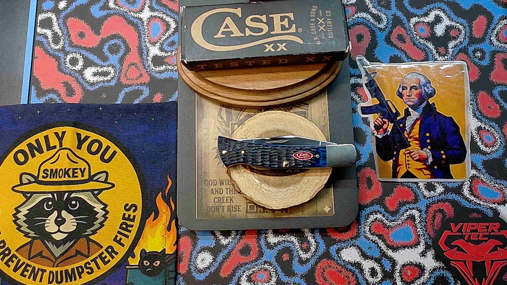 Case XX Navy Blue Bone Axe Handle (06888) - Bill Ruple Design - SOLD OUT - NIB