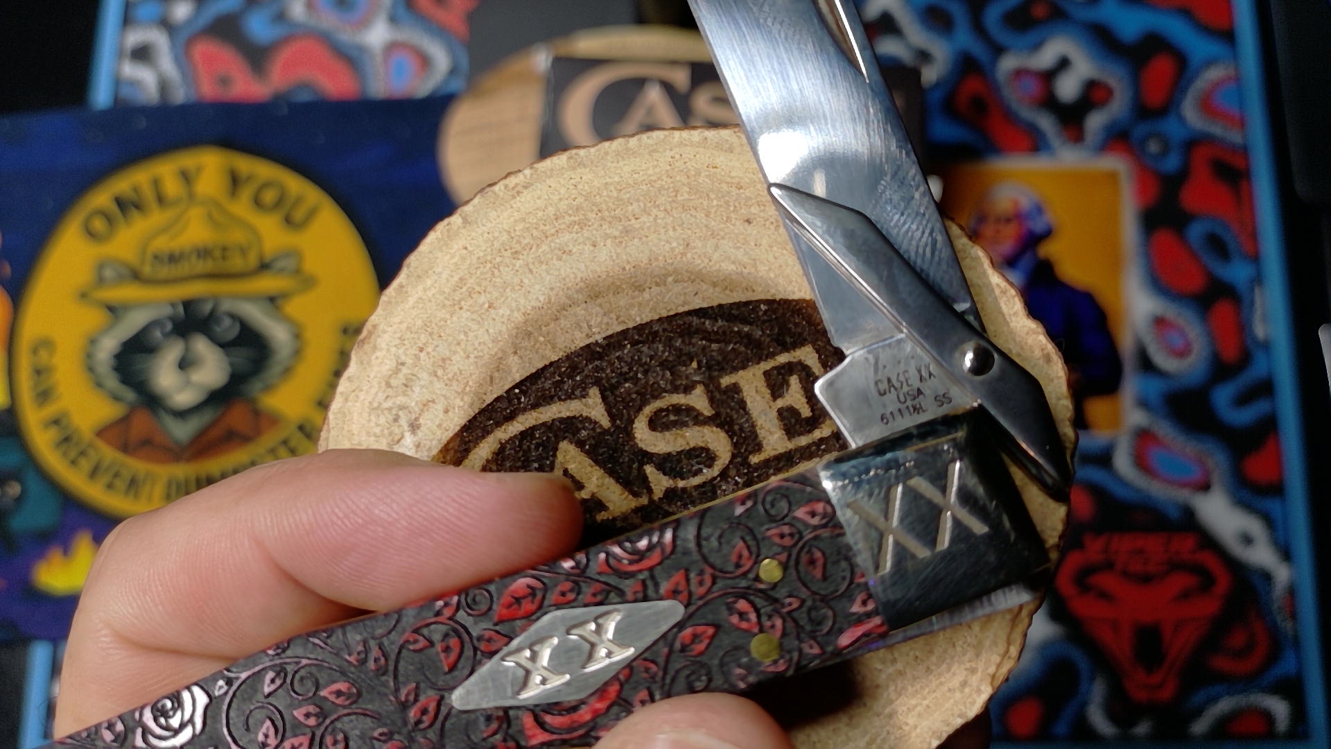 Case Knives 2022 Custom Rose Artisan Swing-Chassis Folder - Wild Horse Edition