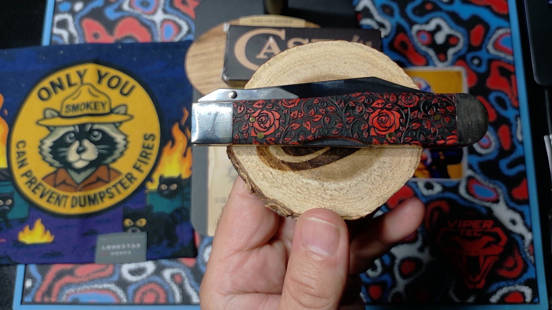 Case Knives 2022 Custom Rose Artisan Swing-Chassis Folder - Wild Horse Edition