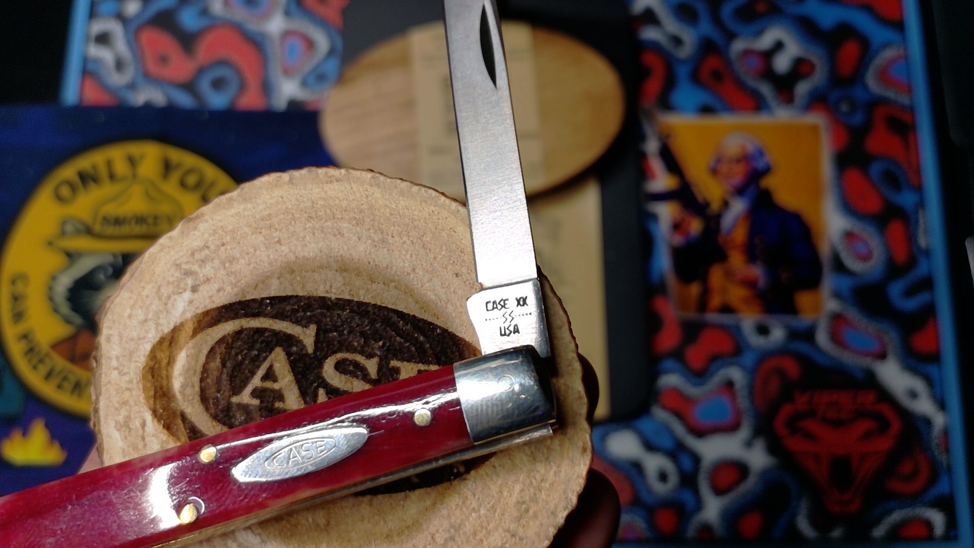 Vintage 1980 Case Knives Smooth Red Bone Doctor's Specialty Folder